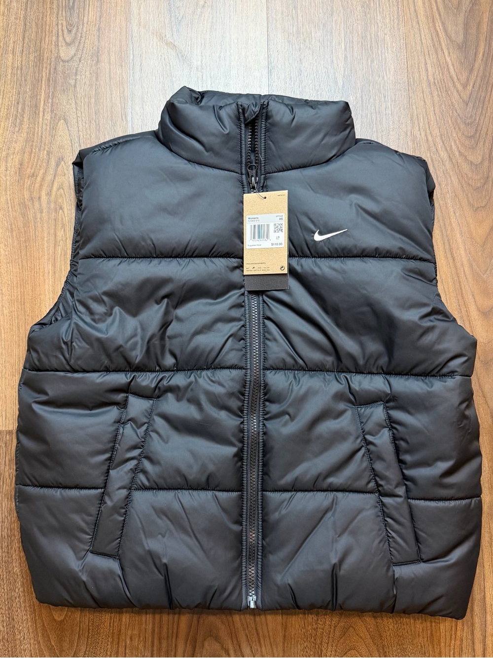 NEW Nike Sportswear Therma-Fit Classic Puffer Vest Black FZ5922-010 Women’s XS